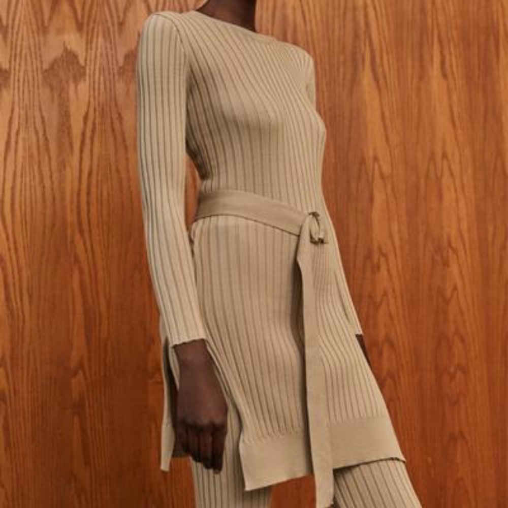 Style Mafia Ribbed Sweater Bodycon Knit Dress S - Picture 2 of 8